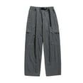 thumbnail image 1 of UFOUND Men Outdoor Casual Lightweight Cargo Pants Buckle Belt Long Pants Micro Loose Pants Versatile Trousers Streetwear, 1 of 7