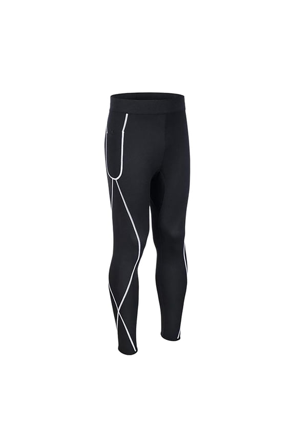 Men's Neoprene Sauna Pants For Compression Long Leggings Cozy Trousers Streetwear