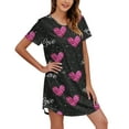 thumbnail image 1 of UFOUND Sleepwear Womens Short Sleeve Love Printing Sleepshirt O-Neck Cute Nightdress Comfy Nightgown Dress Pajamas Homewear Loungewear Nightwear Comfort, 1 of 6