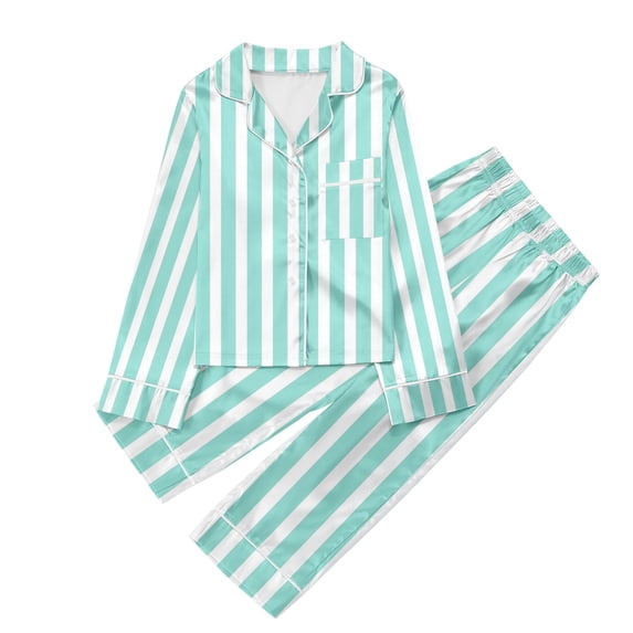 UFOUND Toddler Children Casual Printed Pajamas Set Button Down Lapel Long Sleeve Top And Pants Homewear Sleepwear Nightwear Loungewear Cozy Pjs