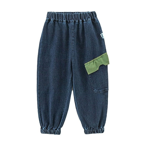 UFOUND Toddler Children Soft Jeans Fall New Boys Pants Girls Cargo Pants Fall Girls Casual Pants Fall Soft Trousers