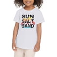 thumbnail image 1 of UFOUND Toddler Girls Tee Summer Coconut Tree Sunset Beach Top Hawaii Vacation Short Sleeve Tropical Shirts For Girl Child Clothes Comfort Dailywear, 1 of 4
