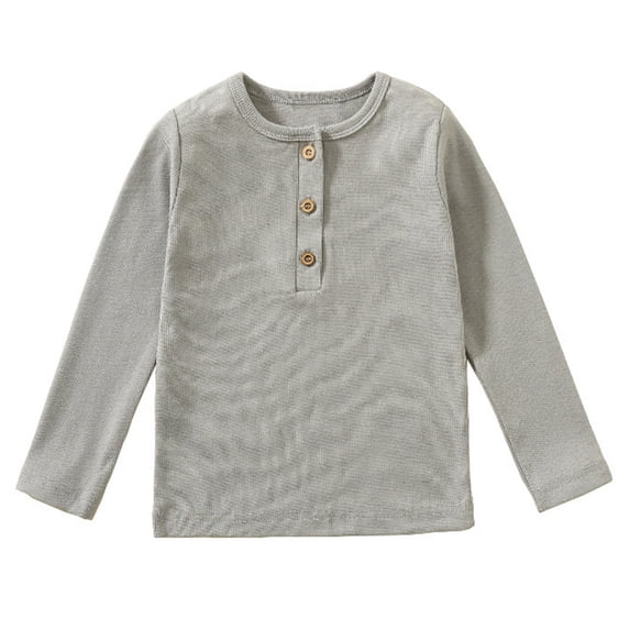 UFOUND Toddler Kids Ribbed T-Shirt Baby Girls Boys Long Sleeve Tops Clothes Cozy