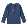 thumbnail image 1 of UFOUND Toddler Kids Ribbed T-Shirt Baby Girls Boys Long Sleeve Tops Clothes Trendy, 1 of 2