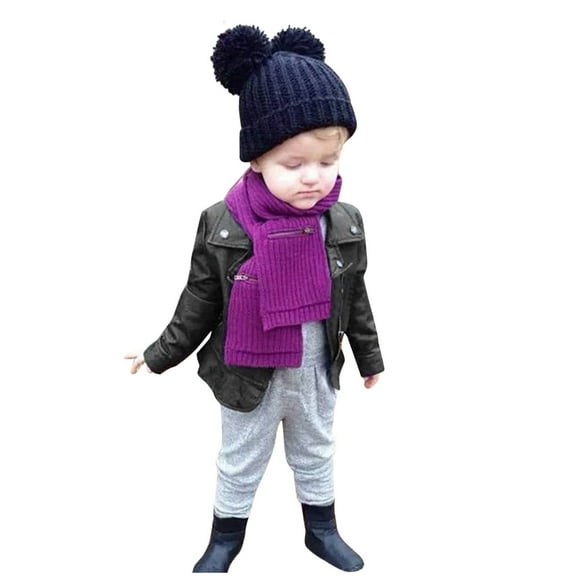 UFOUND Toddler Outwear Baby Coat Clothes Winter Girls Kids Autumn Leather Turn Down Jacket Short Girls Coat Jacket Infants Leisure