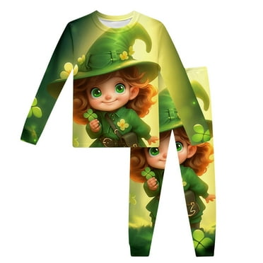 st patricks day toddler pjs