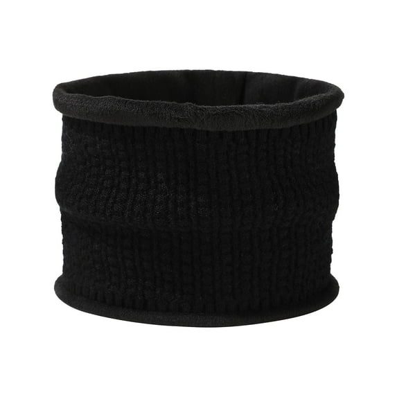 UFOUND Unisex Solid Color Thickened Knitted Neck Warmer Winter Lined Scarf For Men Women