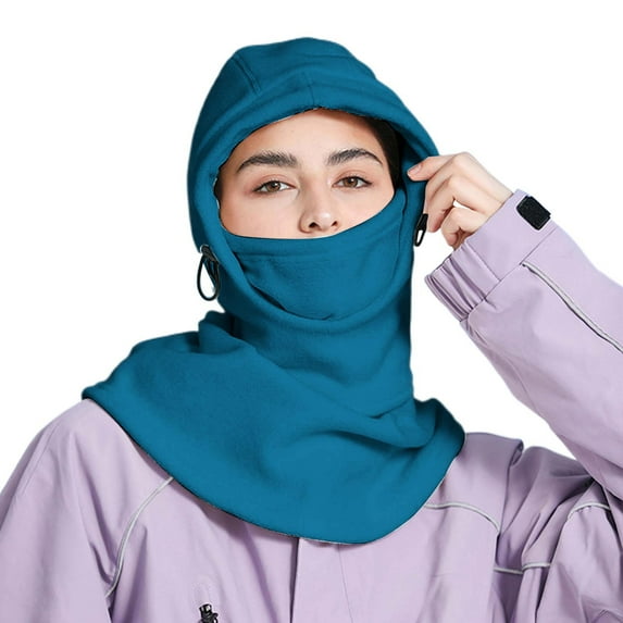 UFOUND Winter Fleece Hood Ski Hat For Women Men Thermal Hat Cap Scarf For Cold Weather