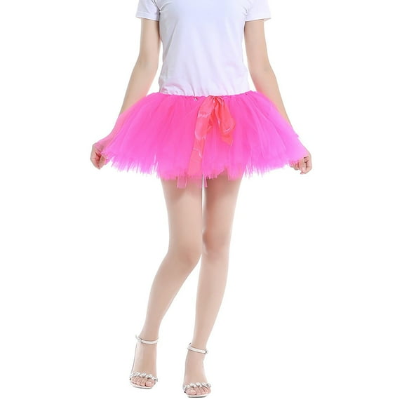 UFOUND Women Candy Color Multicolor Skirt Support Half Body Puff Petticoat Colorful Small Short Skirt Cute