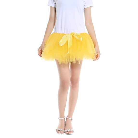UFOUND Women Candy Color Multicolor Skirt Support Half Body Puff Petticoat Colorful Small Short Skirt Relaxed Fit