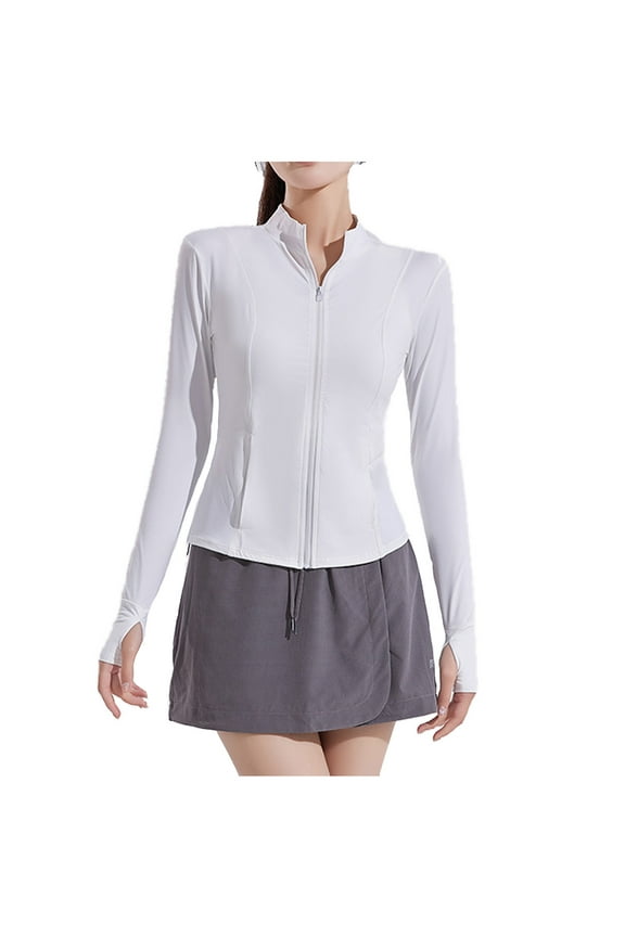 Women Coats 2024 New Slim Yoga Jacket Nylon Sun Protective Clothing Relaxed Fit Winter Overcoat