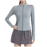 UFOUND Women Coats 2024 New Slim Yoga Jacket Nylon Sun Protective Clothing Soft Winter Outwear