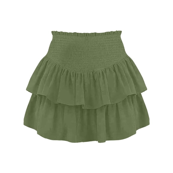 UFOUND Women Irregular Pleated Flared Skirt With Built In Breathable