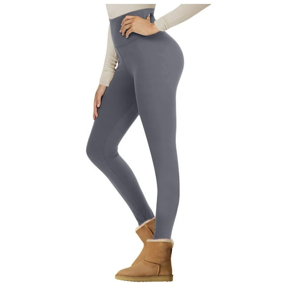 UFOUND Women Lambswool Lined Leggings High Waist Winter Yoga Pants Soft Warm Tummy Control Slim Tights