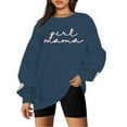 thumbnail image 1 of UFOUND Women Mama Oversized Crewneck Sweatshirt: Momma Embroidered Shirt Funny Mom Letter Print Long Sleeve Pullover Winter Tops Soft Dailywear, 1 of 4