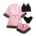thumbnail image 1 of UFOUND Women Placket Silk Night Home Women Tops And Shorts Casual Print Sleepwear Nightdress Versatile, 1 of 1