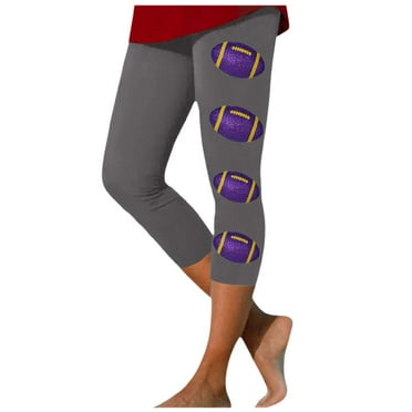 UFOUND Women's Compression 3/4 Leggings With Olive Print Athletic Tight Fitness Pants Sports Workout Breathable Trouser