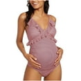 thumbnail image 1 of UFOUND Women's Maternity Swimsuit Summer Beach Bikini Striped Print Swimwear, 1 of 4