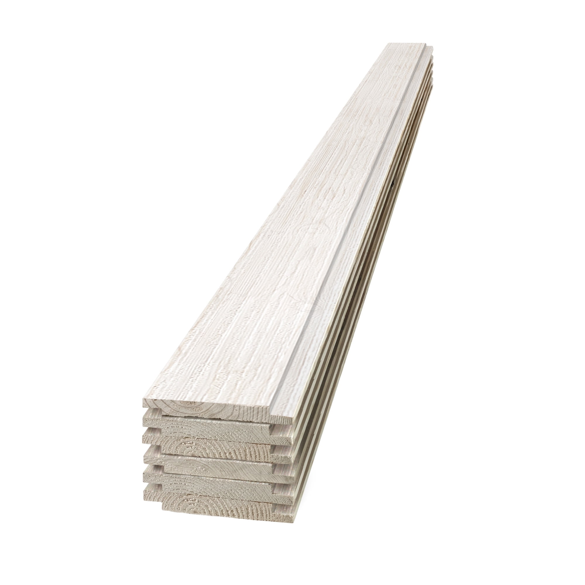 UFPEdge Rustic Pine Shiplap Boards, 6Pack, White, 1 in. x 8 in. x 6