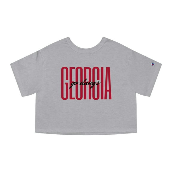 UGA Dawgs Tall Team Colors Champion Crop Tee