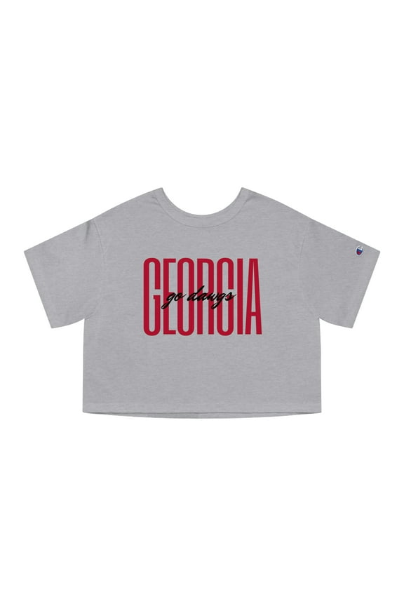UGA Dawgs Tall Team Colors Champion Crop Tee