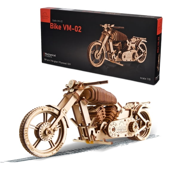 UGEARS Bike VM-02 Model Kit, 3D Puzzle