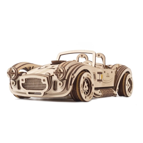 UGEARS Drift Cobra Racing Car - 3D Mechanical Model Kits for Adults and Teens