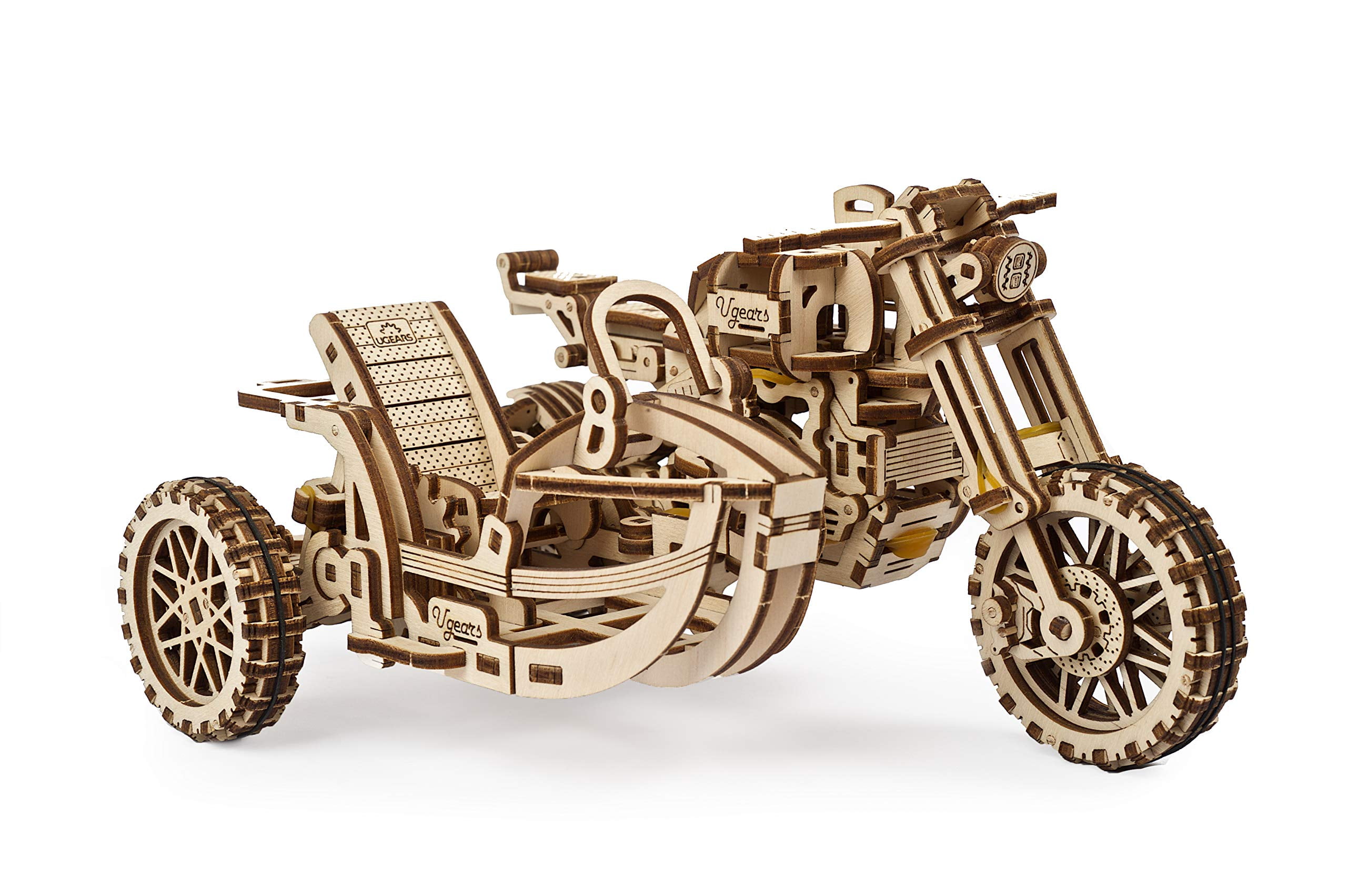 UGEARS Motorcycle with Sidecar 3D Puzzles - UGR-10 Motorcycle