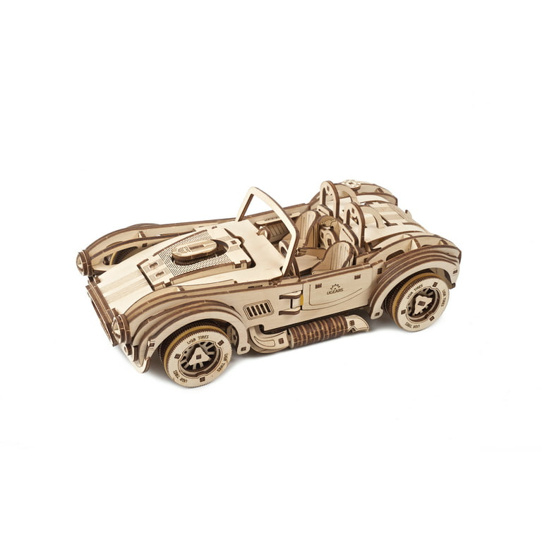 UGEARS Vintage Car Model Kit - Drift Cobra Racing Car 3D Puzzle