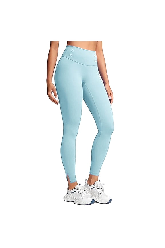 Women's Fleece Lined Leggings - High Waist Winter Thermal Yoga Pants for Women Tummy Control Butt Lifting Thick Warm Workout Leggings, Cold Weather Running Hiking, Sky Blue