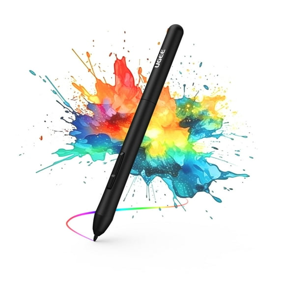 UGEE P01D Battery-free Stylus 8192 Levels Pressure Sensitivity Pen for UGEE Drawing Tablets, Black