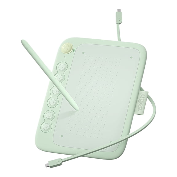 Ugee Q6 Graphics Drawing Pen Tablet for Android Phones, Compatible with Mac/Windows/Chrome/Linux, Bttery-free Stylus