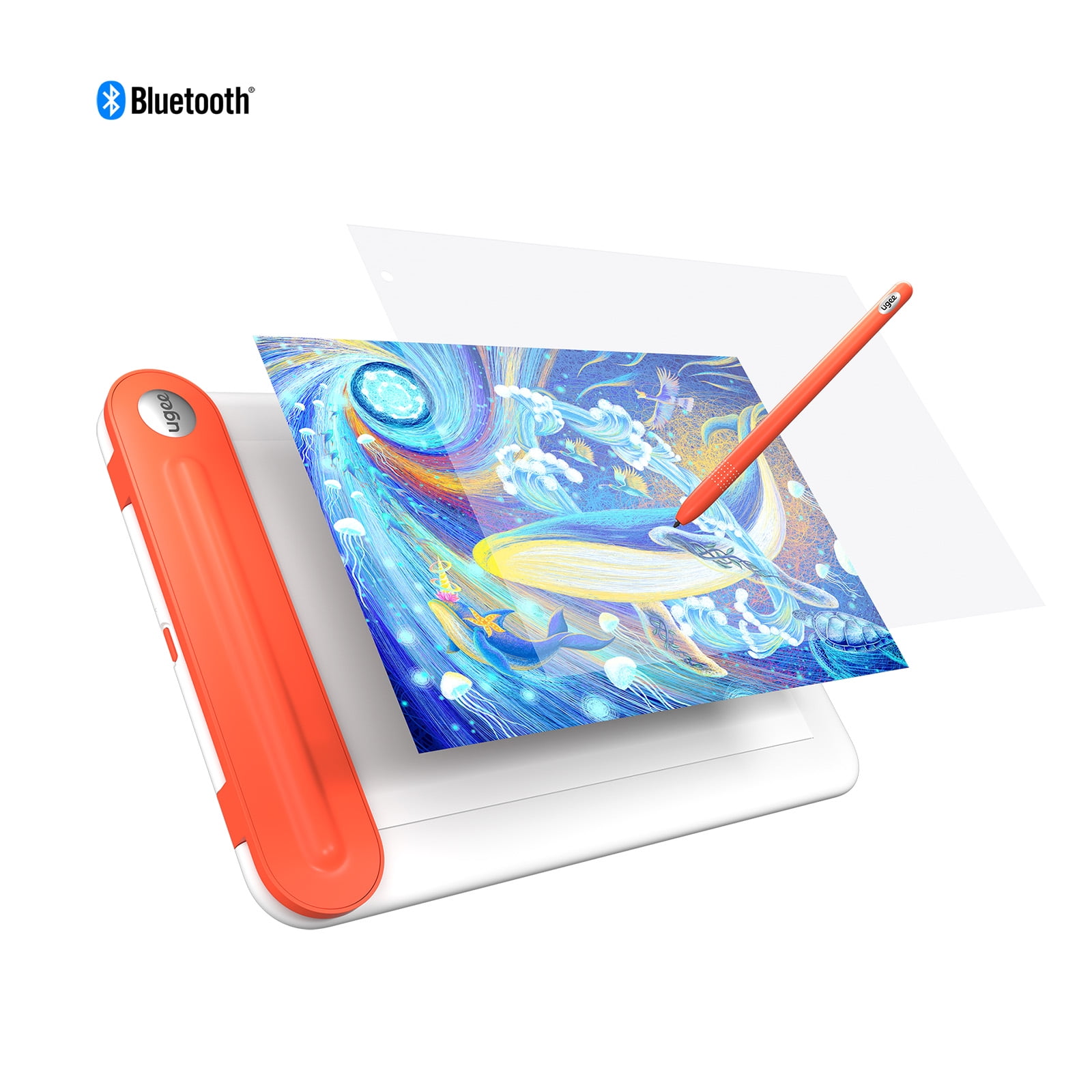 UGEE Q8W Bluetooth Graphics Drawing Tablet, 8.5"x 6", Wireless Drawing