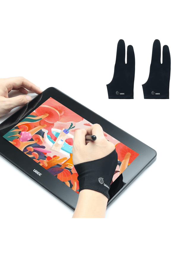 Unisex Anti-Fouling Comfort Spandex Glove Protective Gloves, Black, One Size, 2 Pack