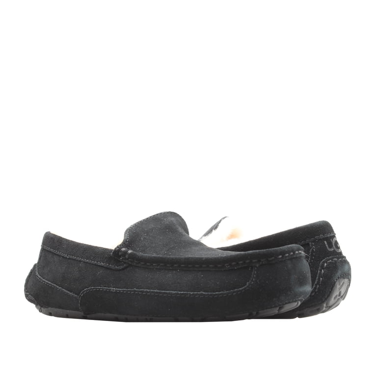 UGG 1101110 Men\'s Ascot‎ Black Sheepskin Suede Slippers Moccasin Shoes Size 9 Men main image 4