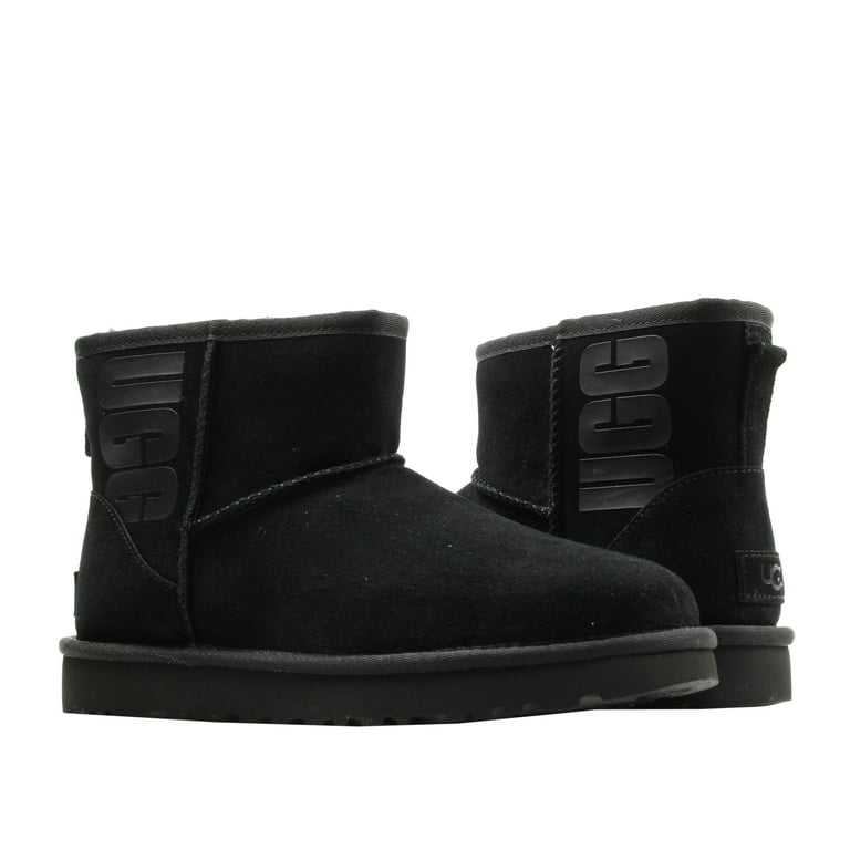 UGG Leather Classic Mini Boots - Black - 9