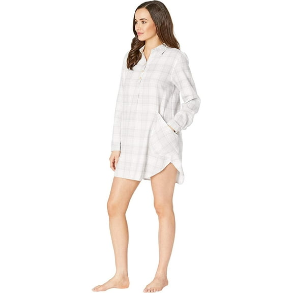 UGG Australia Women's Gabri PJ Sleepshirt & Sock Set Gray Lavender Aura Plaid L