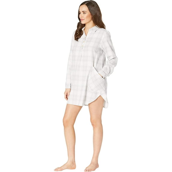 UGG Australia Women's Gabri PJ Sleepshirt & Sock Set Gray Lavender Aura Plaid L