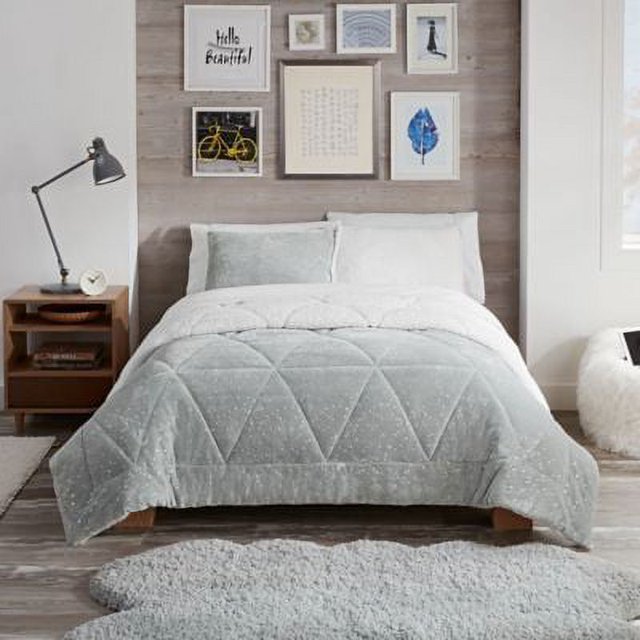 UGG Avery Stars Twin Comforter Set in Glacier Grey 2Piece Bedding