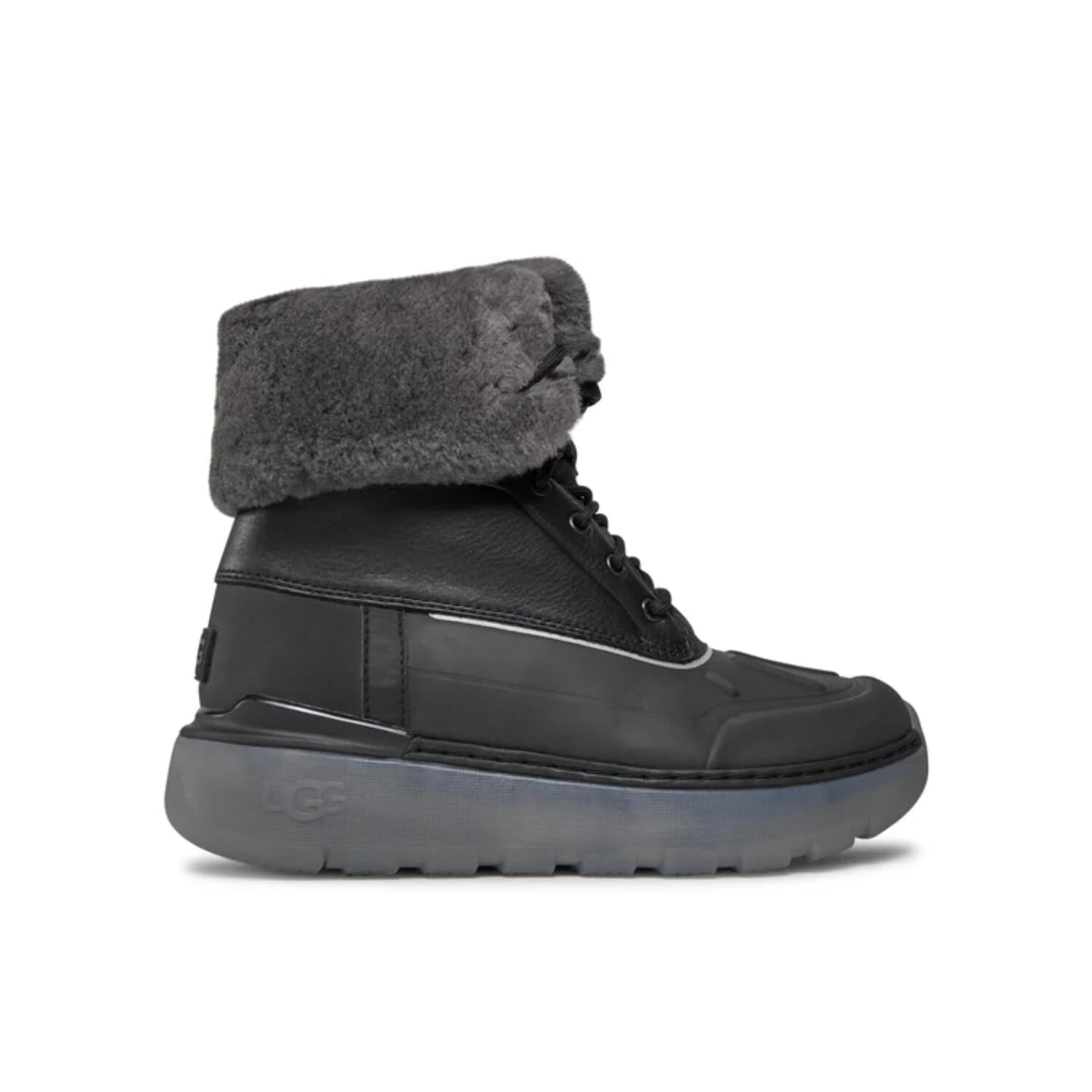 AM Shoes Mens Leather Plain Toe Lace Up Boot Shoes, Dark