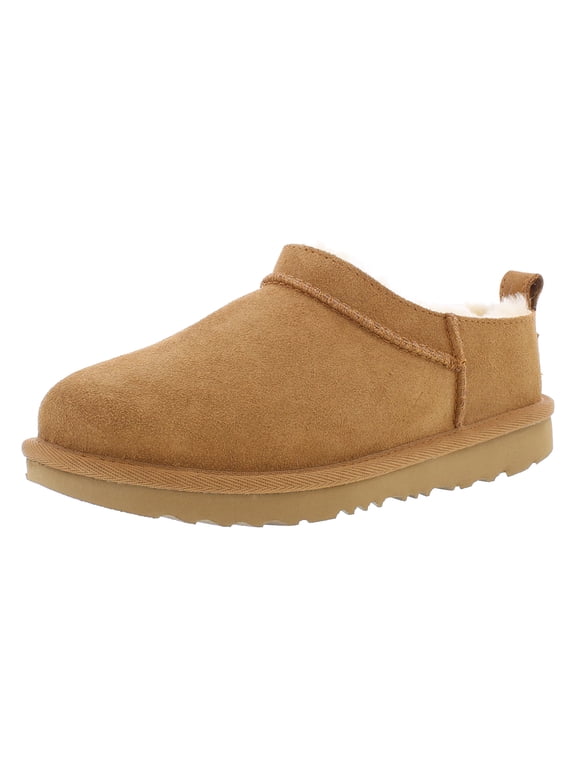 Classic Micro Slip On Suede GS Girls Shoes Size 6, Color: Chestnut