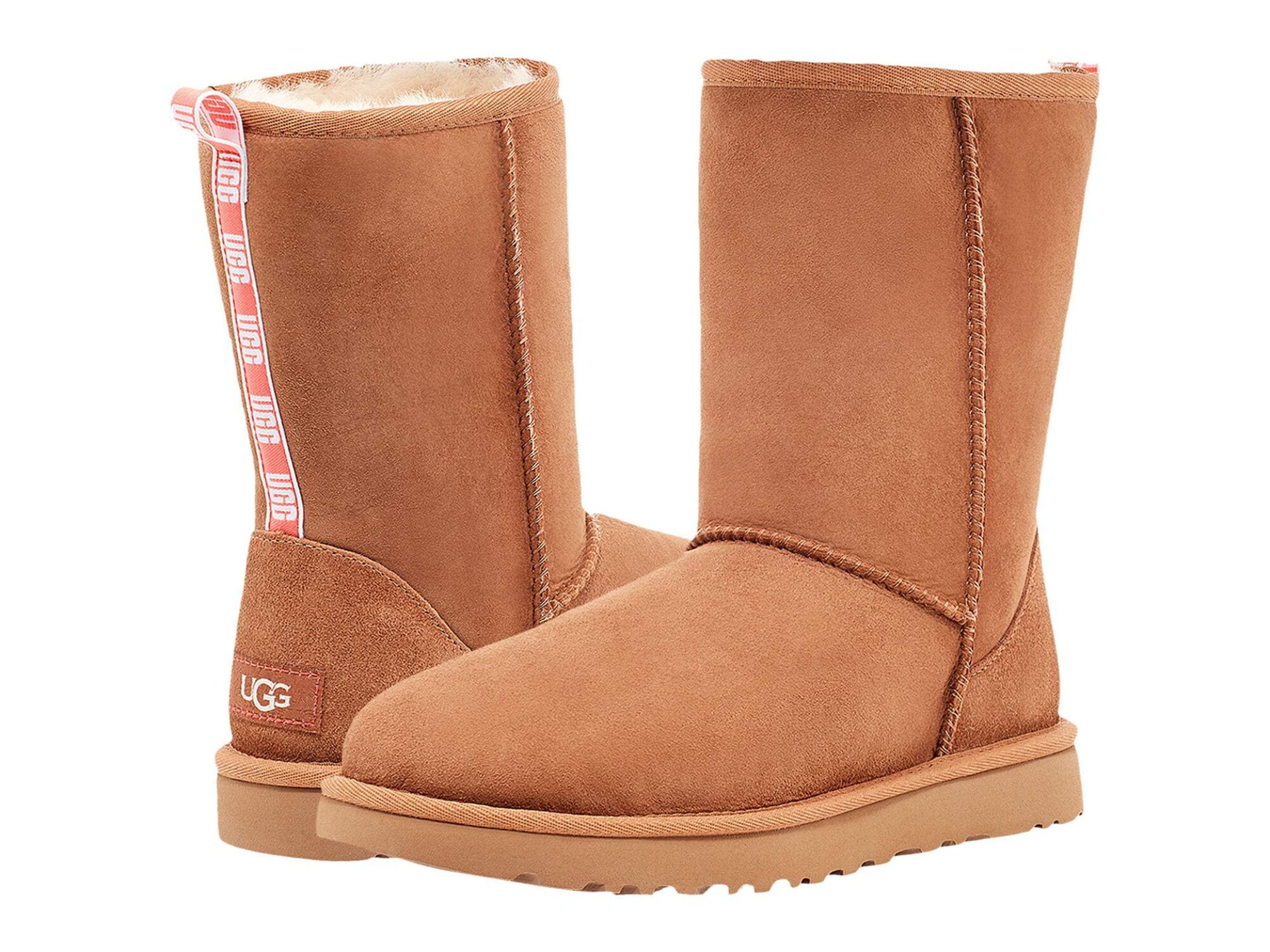 UGG Classic Short II Graphic Logo 1117532 Black Goat Sheepskin