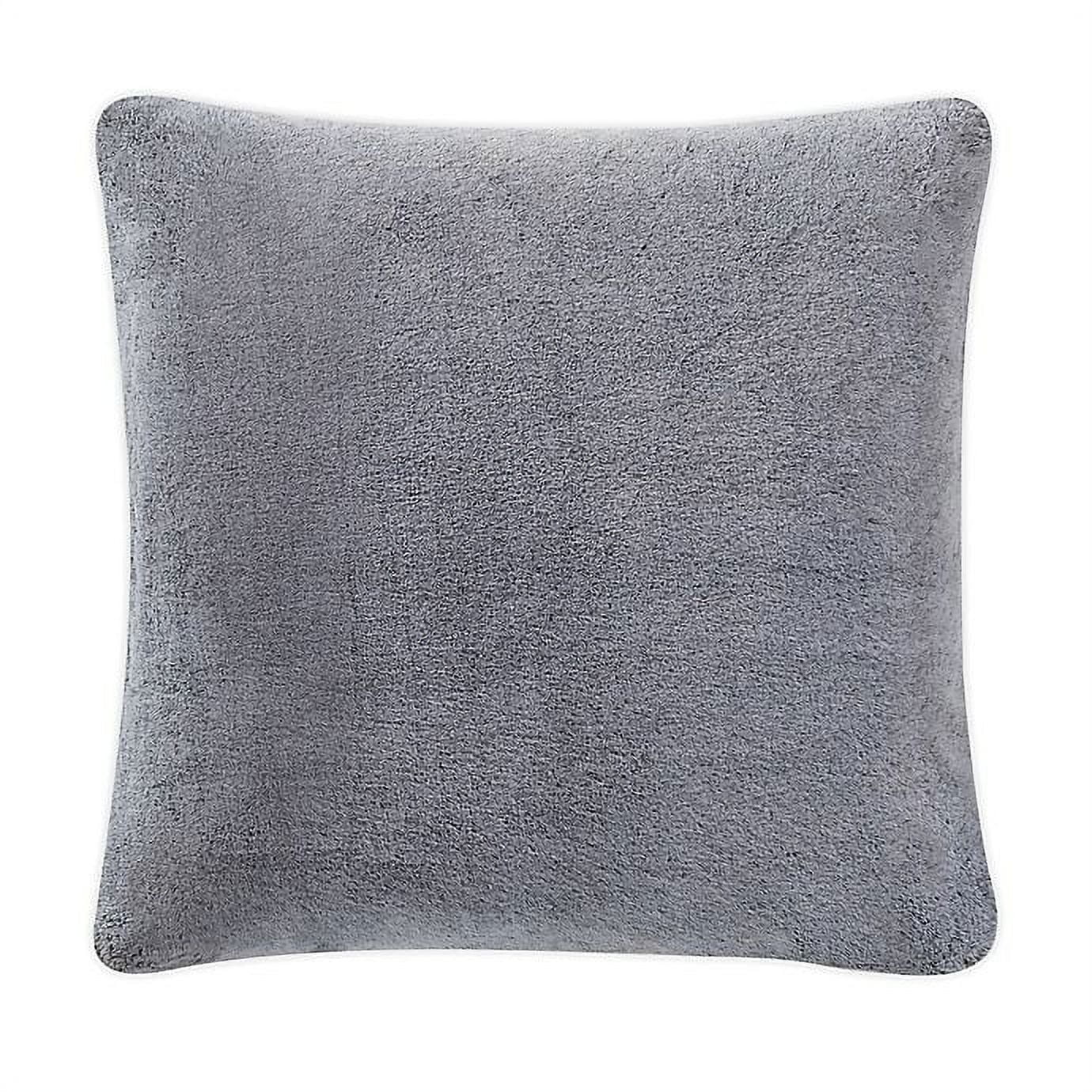 UGG Dawson Faux Fur Square Throw Pillow in Charcoal Walmart