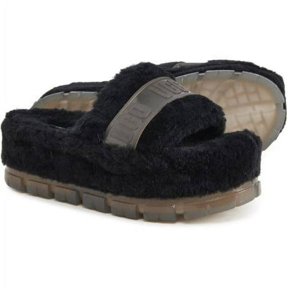 UGG Fluffita Women's Slide Black Clear Sandals US: 8 M # 1131971
