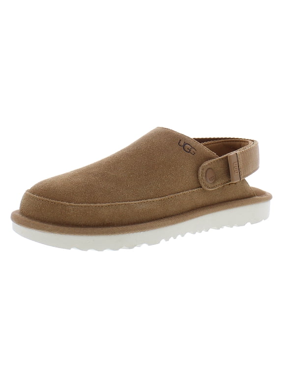 Goldenstar Clog Suede GS Girls Shoes Size 6, Color: Chestnut