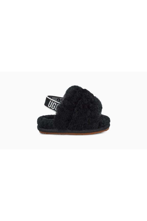Infants' Fluff Yeah Slide in Black, 2/3 US