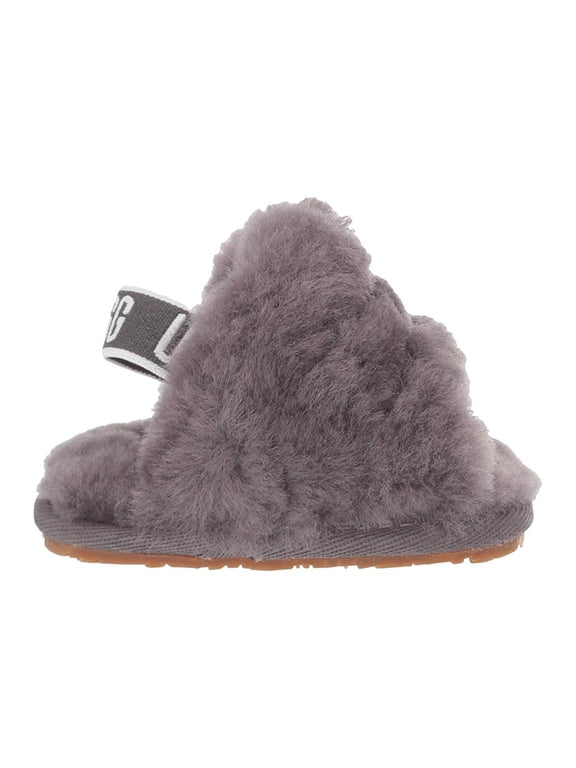 Infant UGG Fluff Yeah Slide Charcoal (1098577I-CHRC) - 3