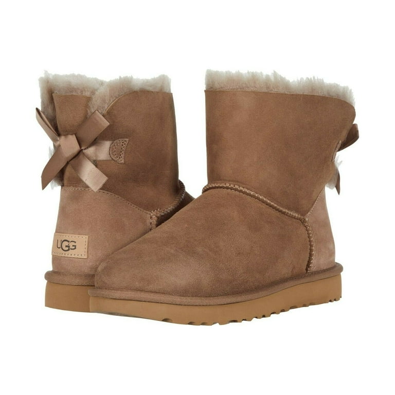 UGG ブラウン ミニ ベイリー ボウ Mini Bailey Bow II UGG Mini Bailey Bow II Winter-Type Ankle Boots for Women by