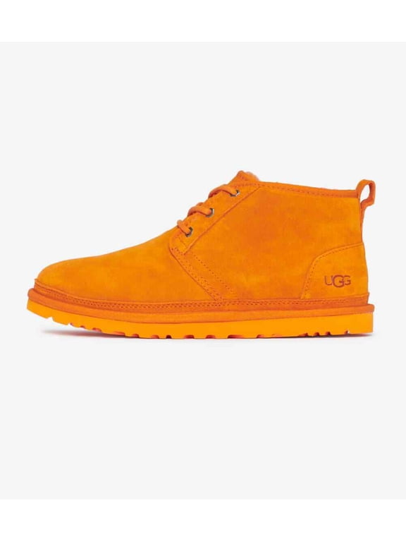 Neumel 3236 Men's Orange Suede Fur Lined Ankle Chukka Boot Shoes DJ72 (8)