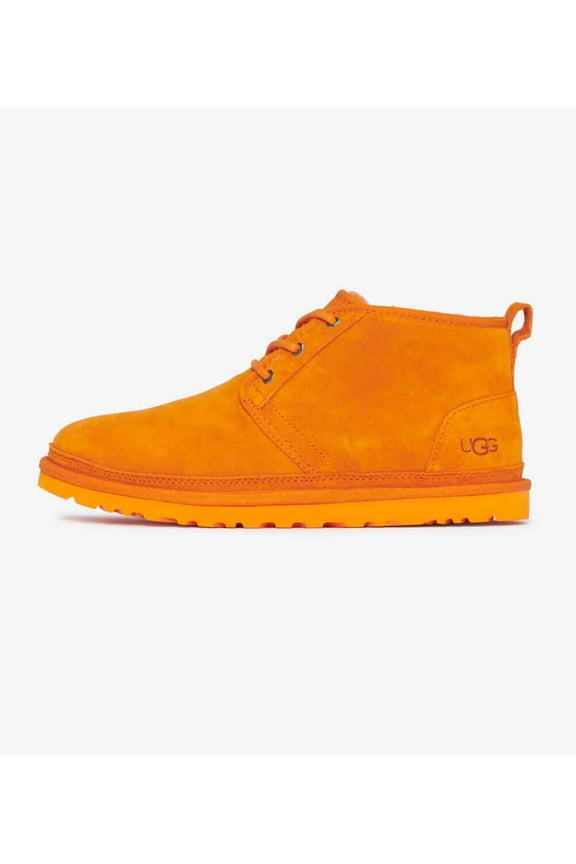 Neumel 3236 Men's Orange Suede Fur Lined Ankle Chukka Boot Shoes DJ72 (9)